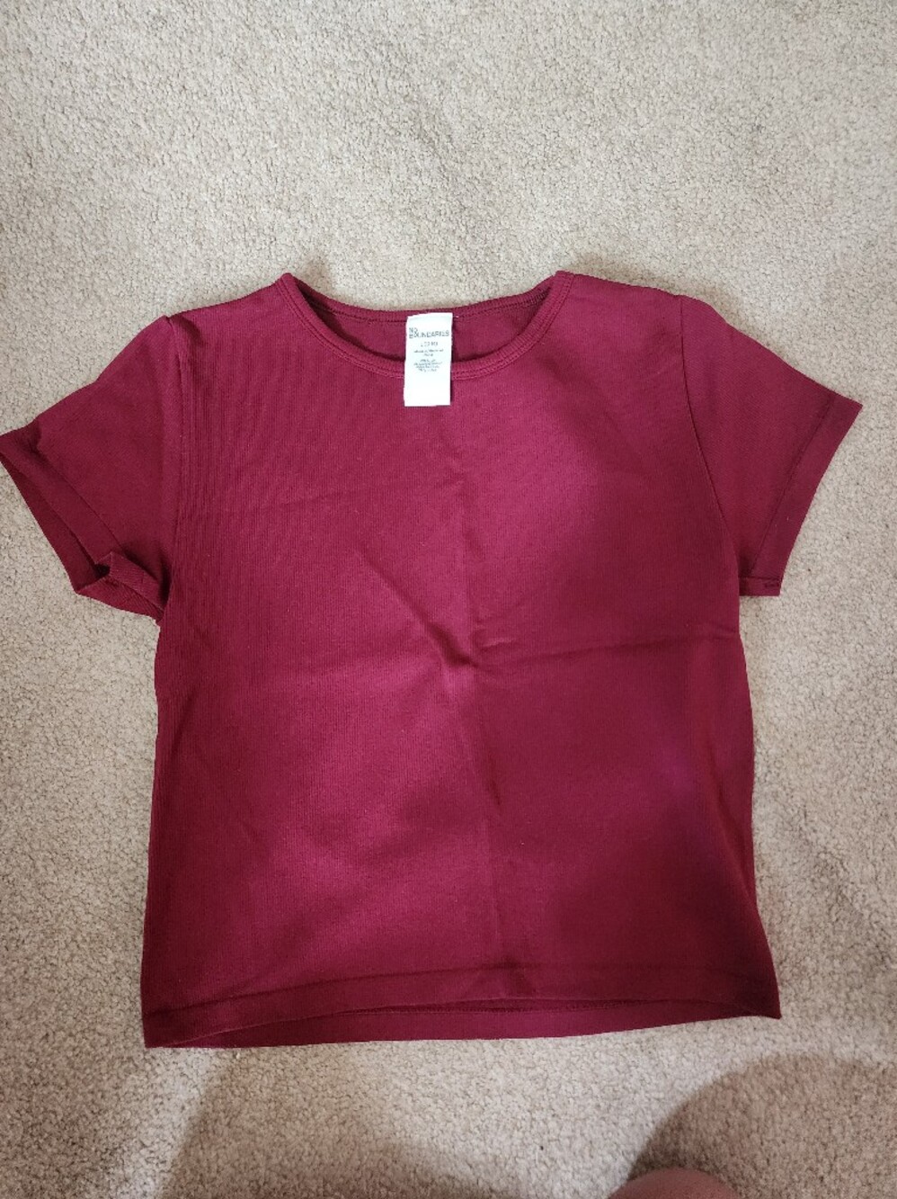 No Boundaries Womens' Maroon Short-Sleeve Tee